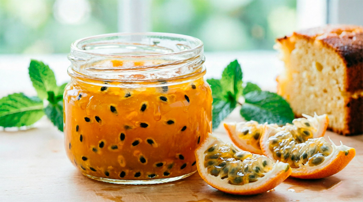 Сироп из маракуя с косточками для десертов